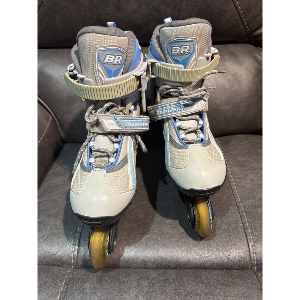 Bladerunner Performa Rollerblade Inline Skates Grey Blue Size 8 ABEC 5 78mm